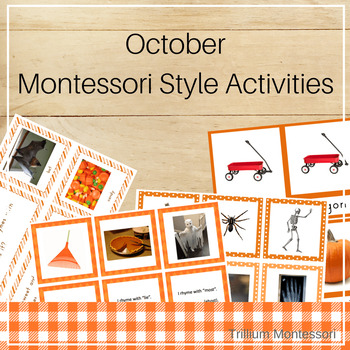 Preview of Montessori Style Activities for October