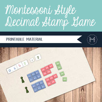 Preview of Montessori Style Decimal Stamp Game Printable