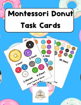 Preview of Montessori Style Donut Task Cards