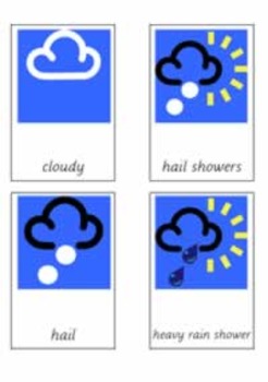 Preview of Montessori Style Weather Materials
