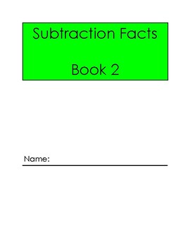 Preview of Montessori Subtraction Facts Book 2