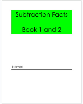 Preview of Montessori Subtraction Facts Book *BUNDLE*