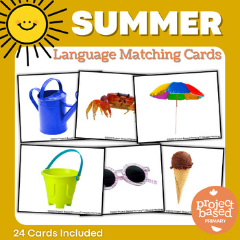 Preview of Summer Language Vocabulary Cards