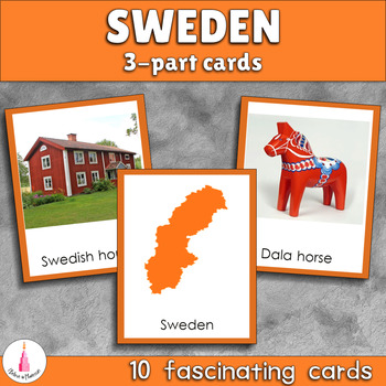 Preview of Sweden Montessori 3-part Cards