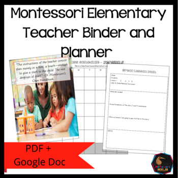 Preview of Montessori Teacher Binder - Free updates until December 2023