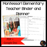 Montessori Teacher Binder - Free updates until December 2023