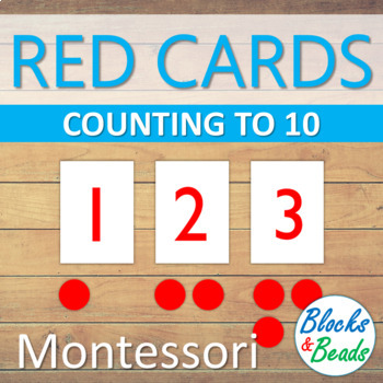 Preview of Montessori: Red Cards & Counters