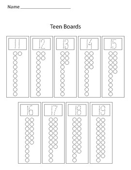 Montessori Teen Boards for coloring by Montessori Inspired Lessons