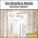 Montessori Ten Boards, Ten Beads, and Worksheets (with ins