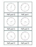 Montessori Time - 3-part Cards Matching Clock to Half Past