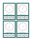 Montessori Time - Clip Cards Telling Time to Half Hour