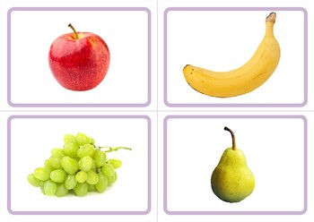Preview of Montessori Toddler Fruit Vocabulary • Flash Cards • Nomenclature • Real pictures