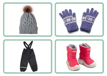 Preview of Montessori Toddler Winter Clothing Cards