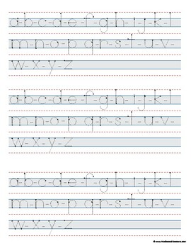 montessori tracing small print letters in one letter page