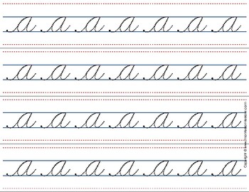 Preview of Montessori Tracing strips small cursive letters.