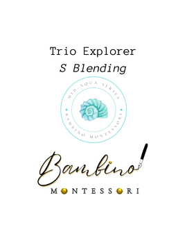 Preview of Montessori Trio Explorer BLENDING "S" SOUND WORDS