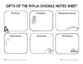 Montessori UE Gifts of the Phyla Doodle Notes Sheet