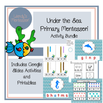 Preview of Montessori Under the Sea Primary Activity Bundle