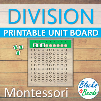 Preview of Montessori: Printable Division Bead Board