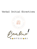 Montessori Verbal Initial Directives - COMMANDS