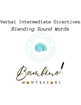 Preview of Montessori Verbal Intermediate Directives - BLENDING SOUND WORDS