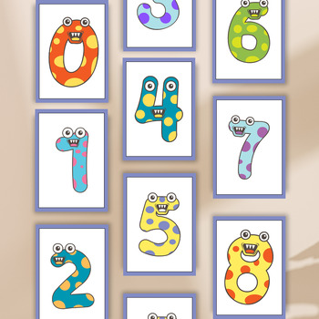 Preview of Vibrant Number Flashcards for Early Learners