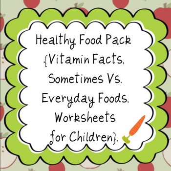 Preview of HEALTHY FOOD CHOICES VITAMIN FACTS MONTESSORI EDUCATIONAL MATERIAL