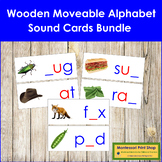 Montessori Wooden Moveable Alphabet Sound Cards Bundle - P