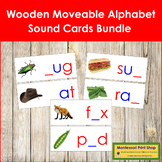 Montessori Wooden Moveable Alphabet Sound Cards Bundle - P