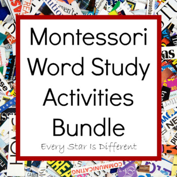 Preview of Montessori Word Study Activities Bundle