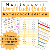 Montessori Word Study Card Materials + Storage