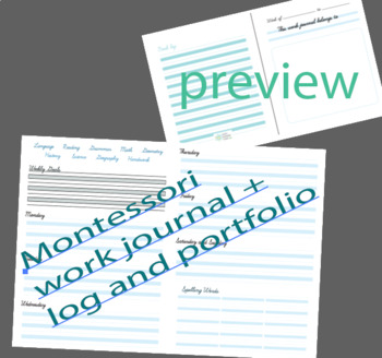 Preview of Montessori Work Journal / Portfolio