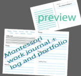 Montessori Work Journal / Portfolio