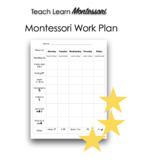 Montessori Work Plan (Weekly) with Visuals