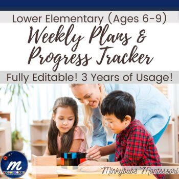 Preview of Montessori Work Plans Lower El Classroom EDITABLE Reports Weekly Plans Scope 1