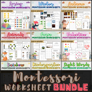 Preview of Montessori-Worksheets-Bundle