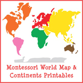 Montessori World Map and Continents Printables