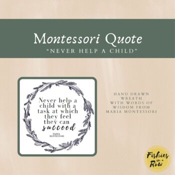 Preview of Montessori Wreath Quote (5)