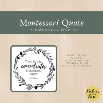 Preview of Montessori Wreath Quote