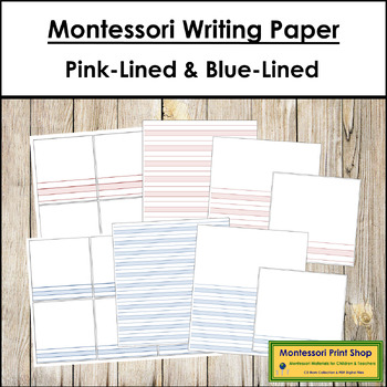 Preview of Montessori Writing Paper Bundle