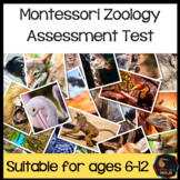 Montessori Zoology Test for assessment