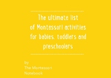 Montessori activities 0-2 years old