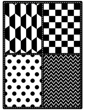 Preview of Montessori black and white sensory cards
