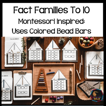Preview of Montessori colored bead fact families 5-10