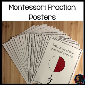 Preview of Montessori fraction posters