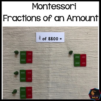 Preview of Montessori fractions of an amount