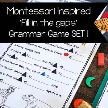 Preview of Montessori grammar activity set 1