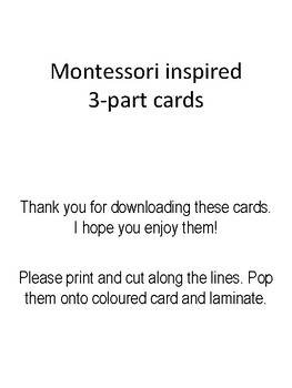 Preview of Montessori inspired Ancient Egypt 3 part cards