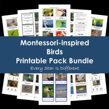 Preview of Montessori-inspired Birds Printable Pack Bundle