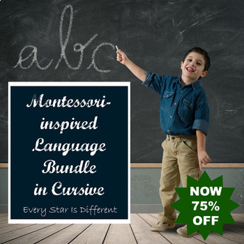 Preview of Montessori-inspired Cursive Language Bundle